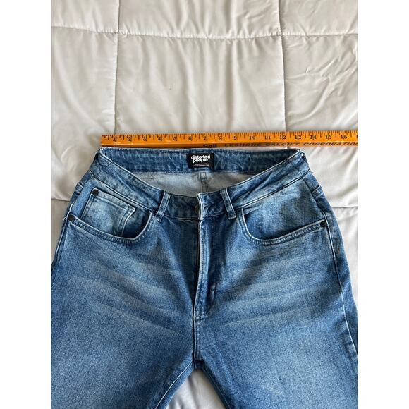 Distorted people cotton blend blue straight leg denim jeans made in Germany - Picture 4 of 6